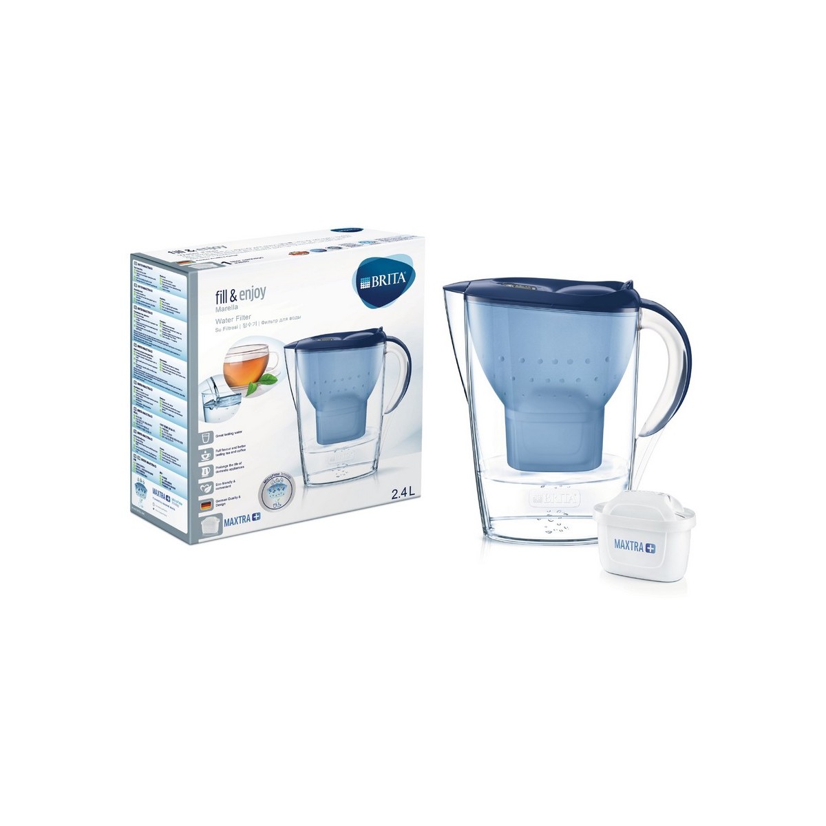 Фильтр-кувшин BRITA Marella ME4W MX+ синяя 2.4 л - фото 1