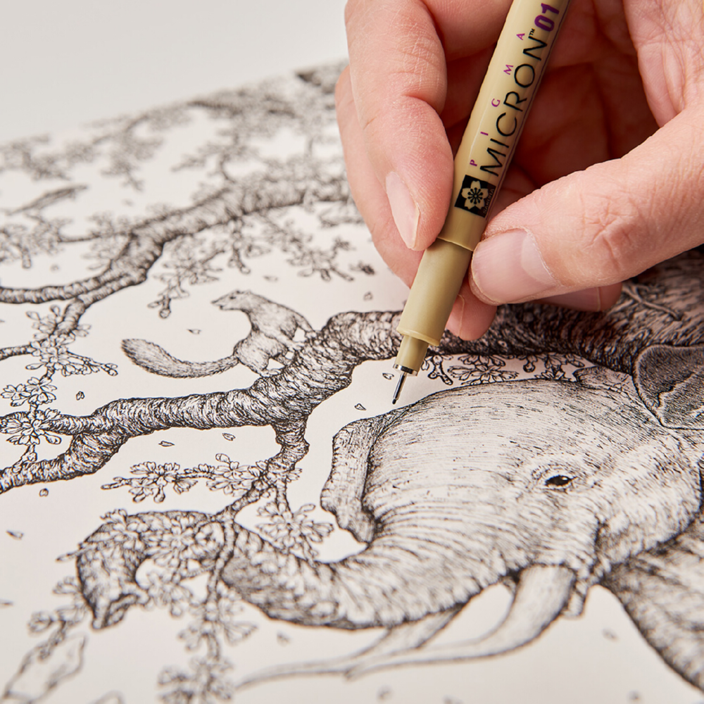 Ручка капиллярная SAKURA Pigma Micron 05 цвет чернил: иссиня-черный - фото 4