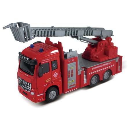 Машина Funky Toys пожарная с выдвижной лестницей инерционная свет звук 1:43 FT61079-МП
