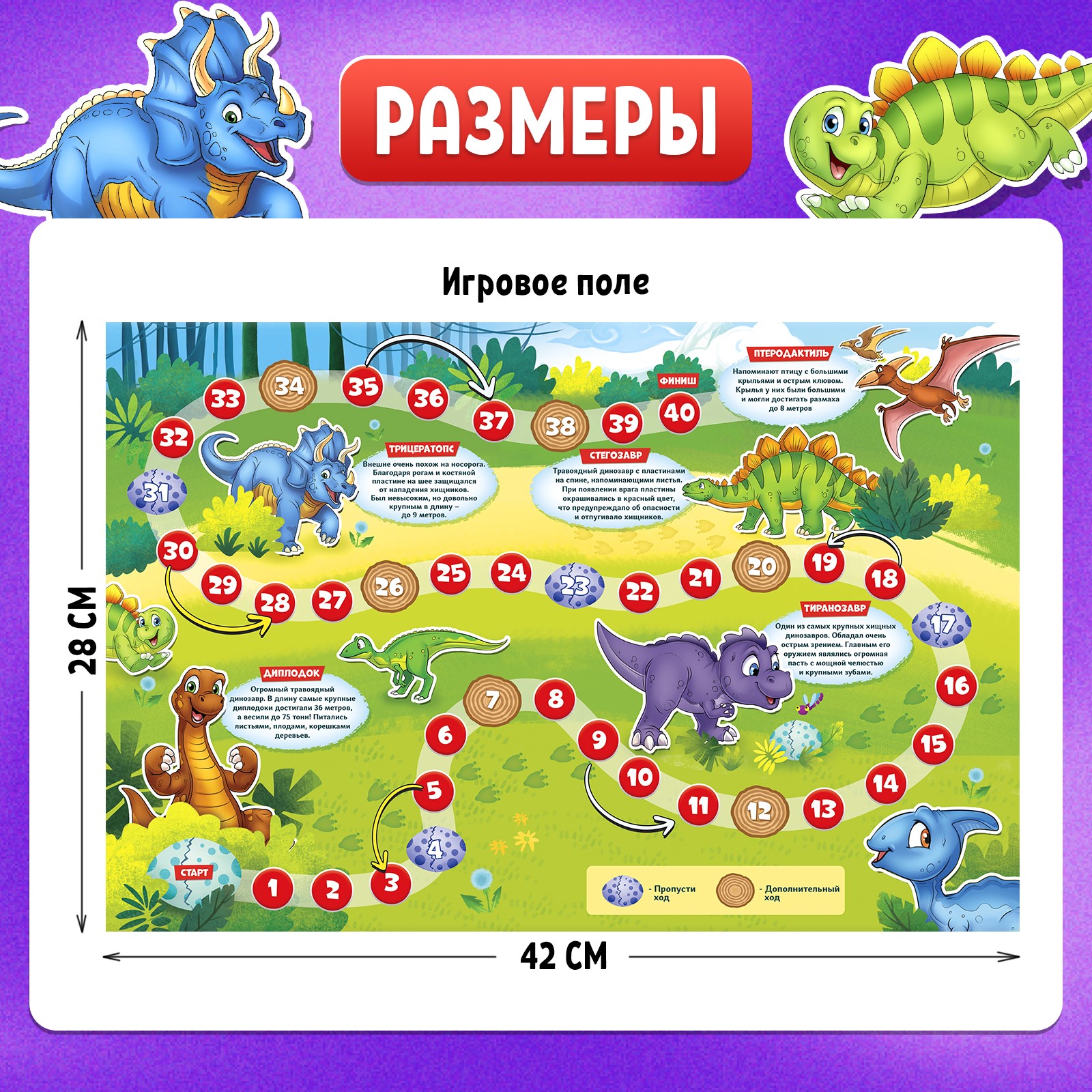 Игра-бродилка Лас Играс KIDS «Мир динозавров» - фото 6