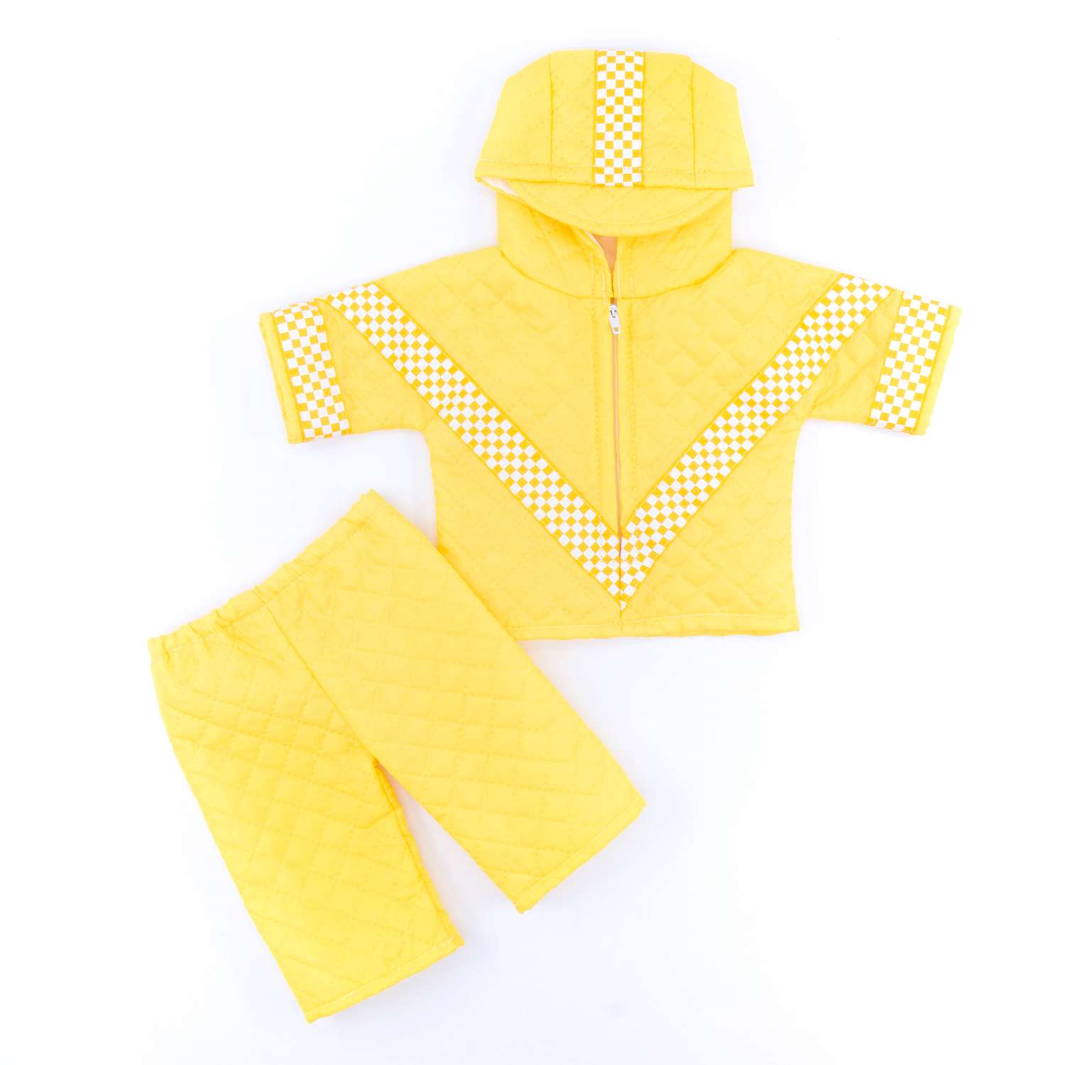 Комплект для пупса Модница 43-48 см куртка и брюки из синтепона 6112 желтый 6112желтый - фото 2