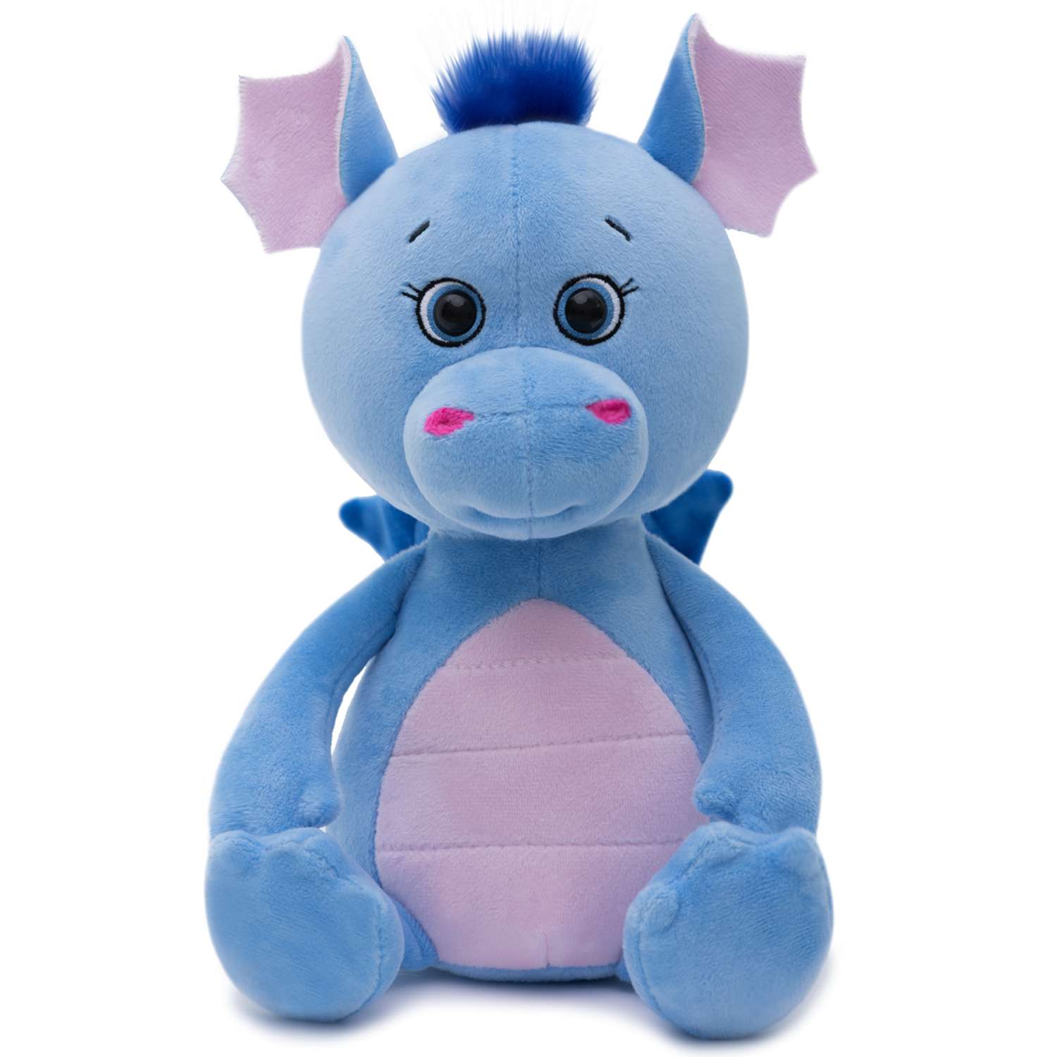 Мягкая игрушка KULT of toys Дракон Uno синий 25 см - фото 1