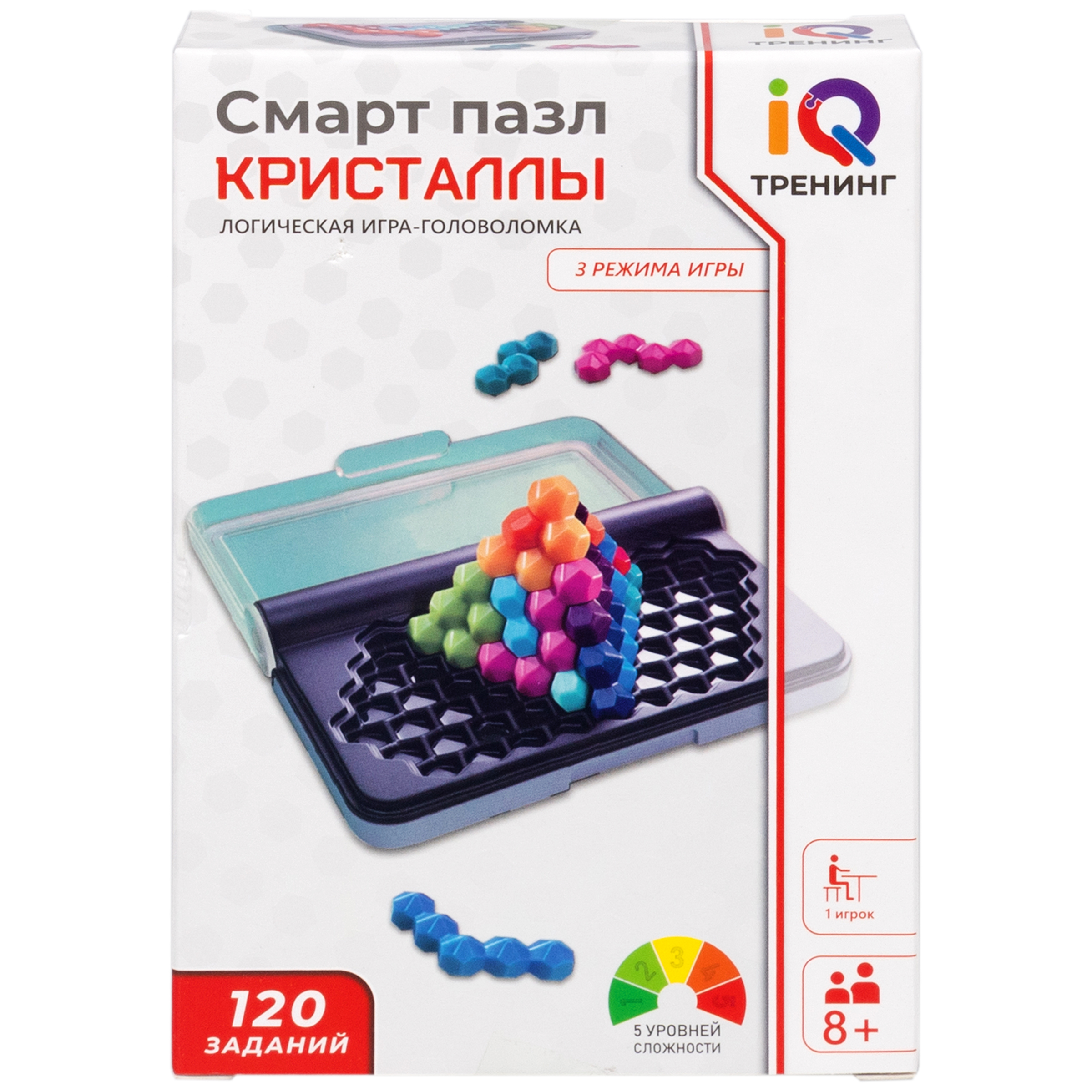 Настольная игра головоломка 1TOY «Смарт пазл Кристаллы» развивающие мини-игры в дорогу нейротренажер для детей - фото 16