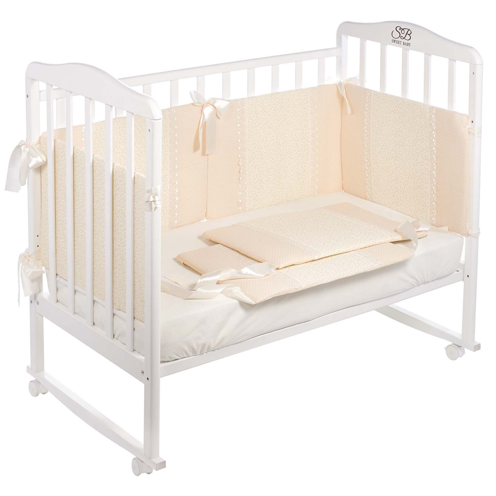 Бортики Sweet Baby Fiore 6частей Beige Бежевый - фото 1