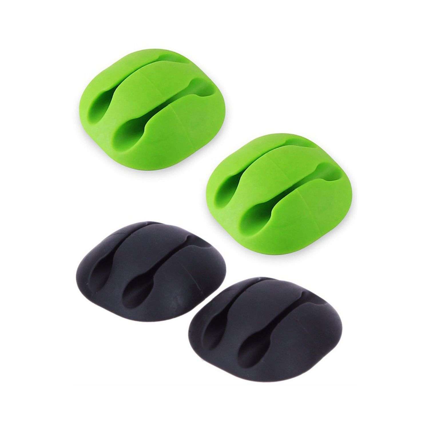 Зажим для шнуров Beroma 2 зеленых и 2 черных - фото 1