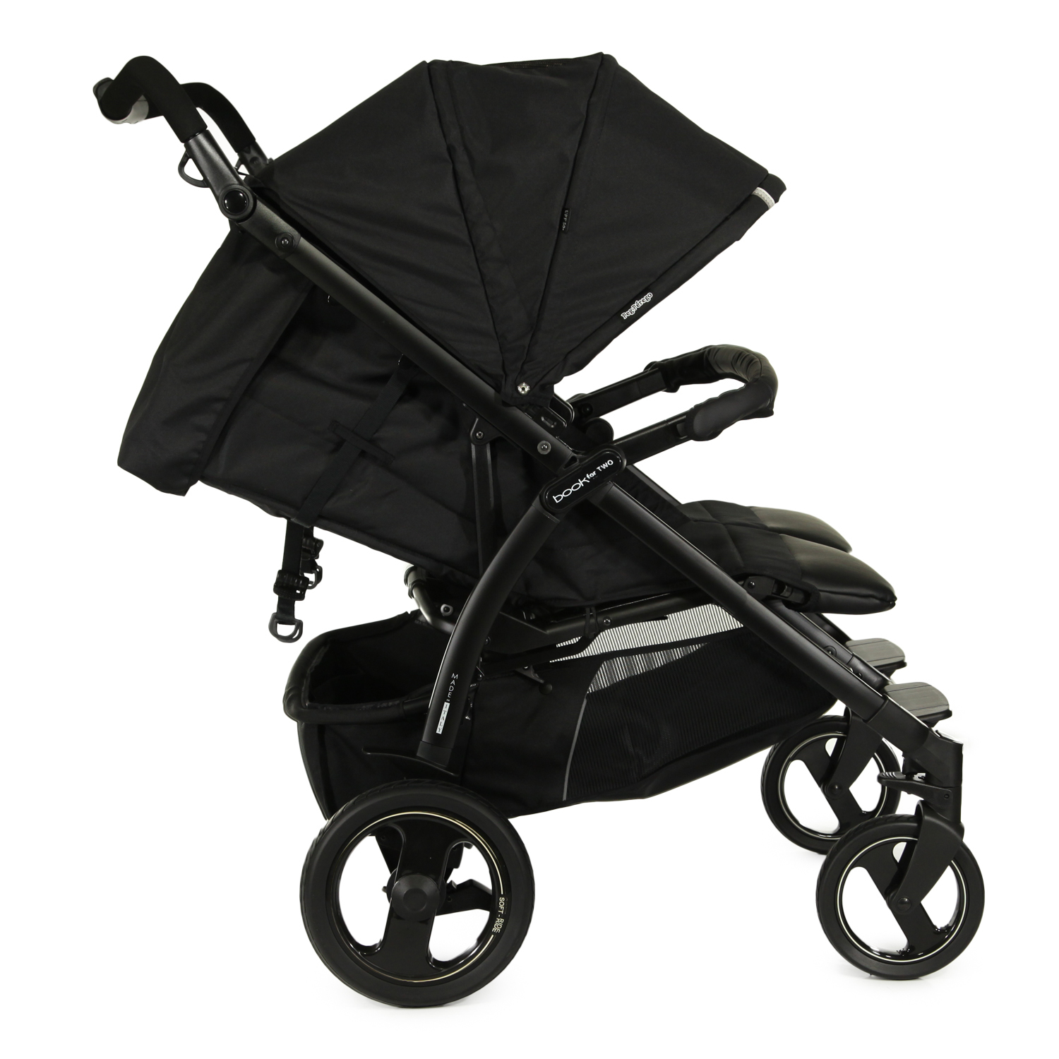 Коляска прогулочная для близнецов Peg-Perego Book For Two Classic Black - фото 2