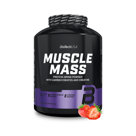 Гейнер BiotechUSA Muscle Mass 4000 г. Клубника