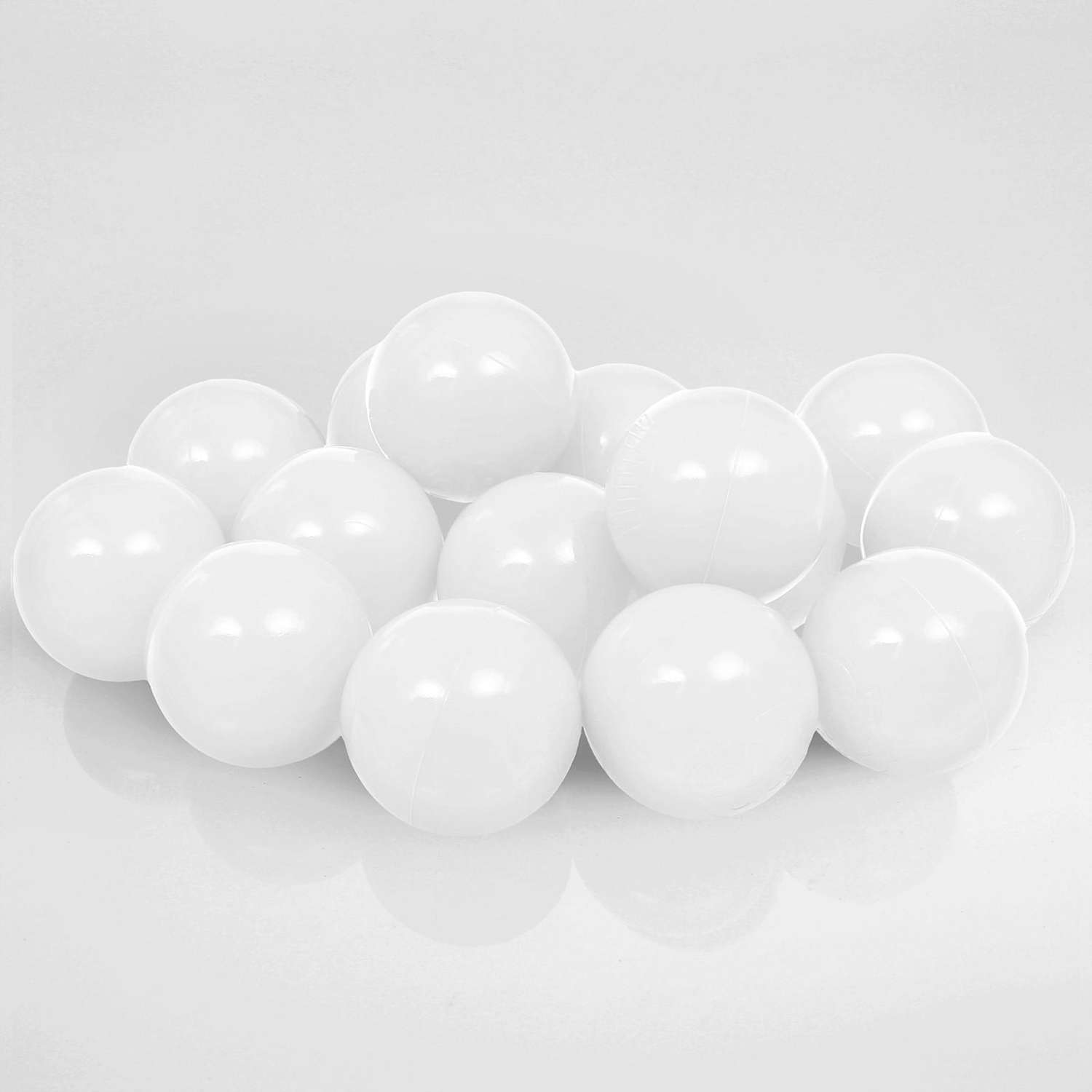 Шарики для сухого бассейна Соломон с рисунком диаметр шара 7 5 см набор 150 штук цвет белый - фото 1