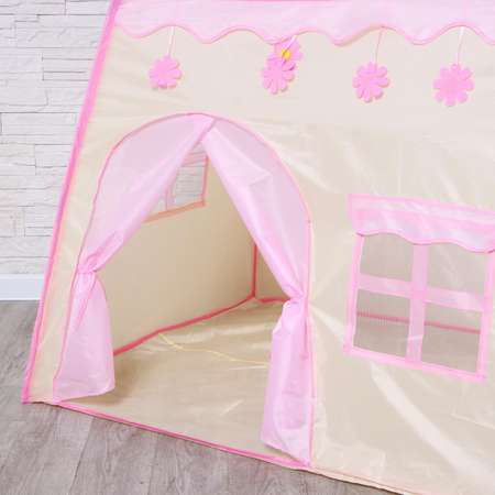 Палатка Zabiaka детская игровая «Домик» розовый 130×100×130 см