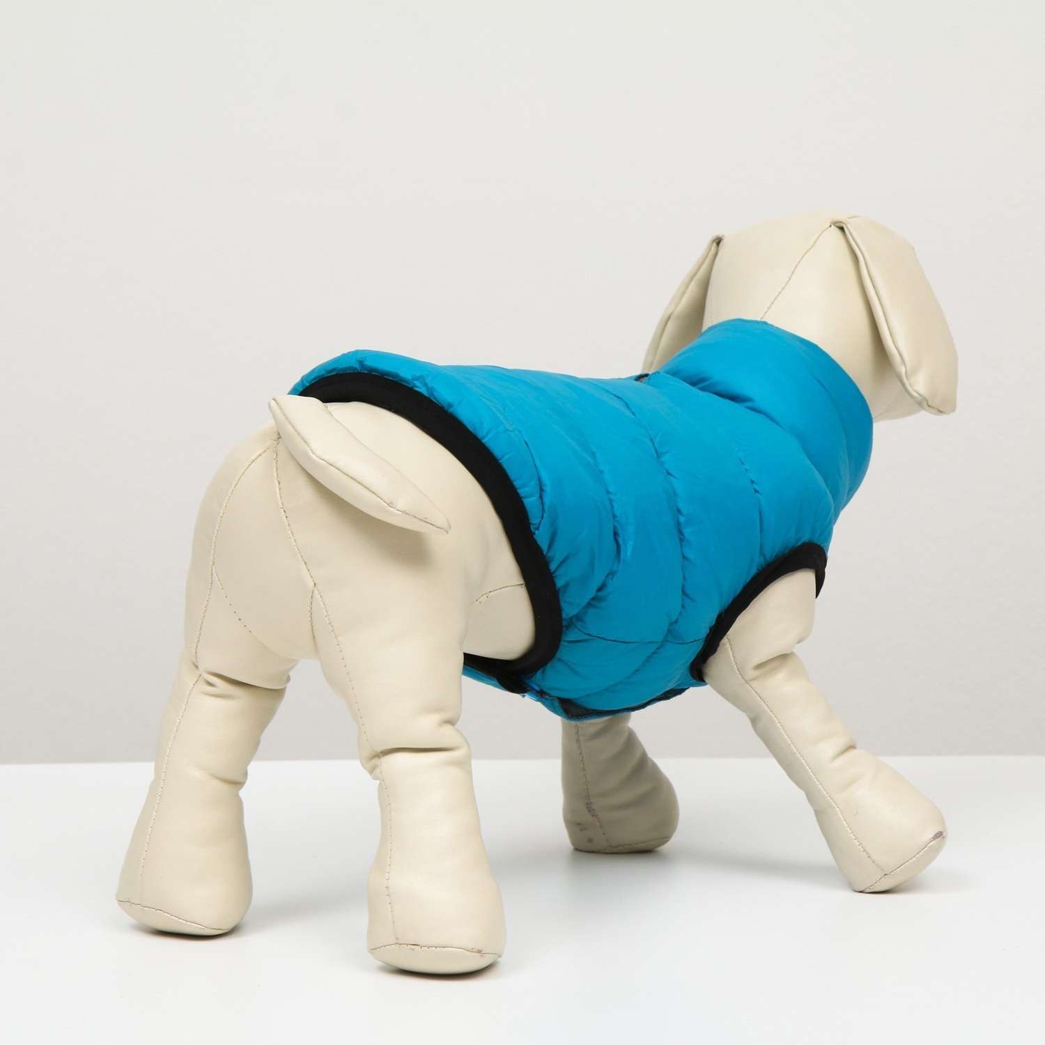 Куртка для собак Sima-Land двухсторонняя L голубая/серая - фото 3