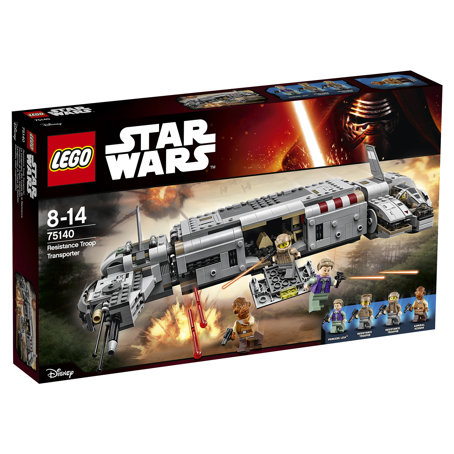 Конструктор LEGO Star Wars TM Военный транспорт Сопротивления™ (75140)  купить по цене 5999 ₽ в интернет-магазине Детский мир