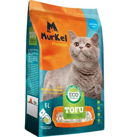 Наполнитель для кошек Murkel тофу Нейтральный 6 л