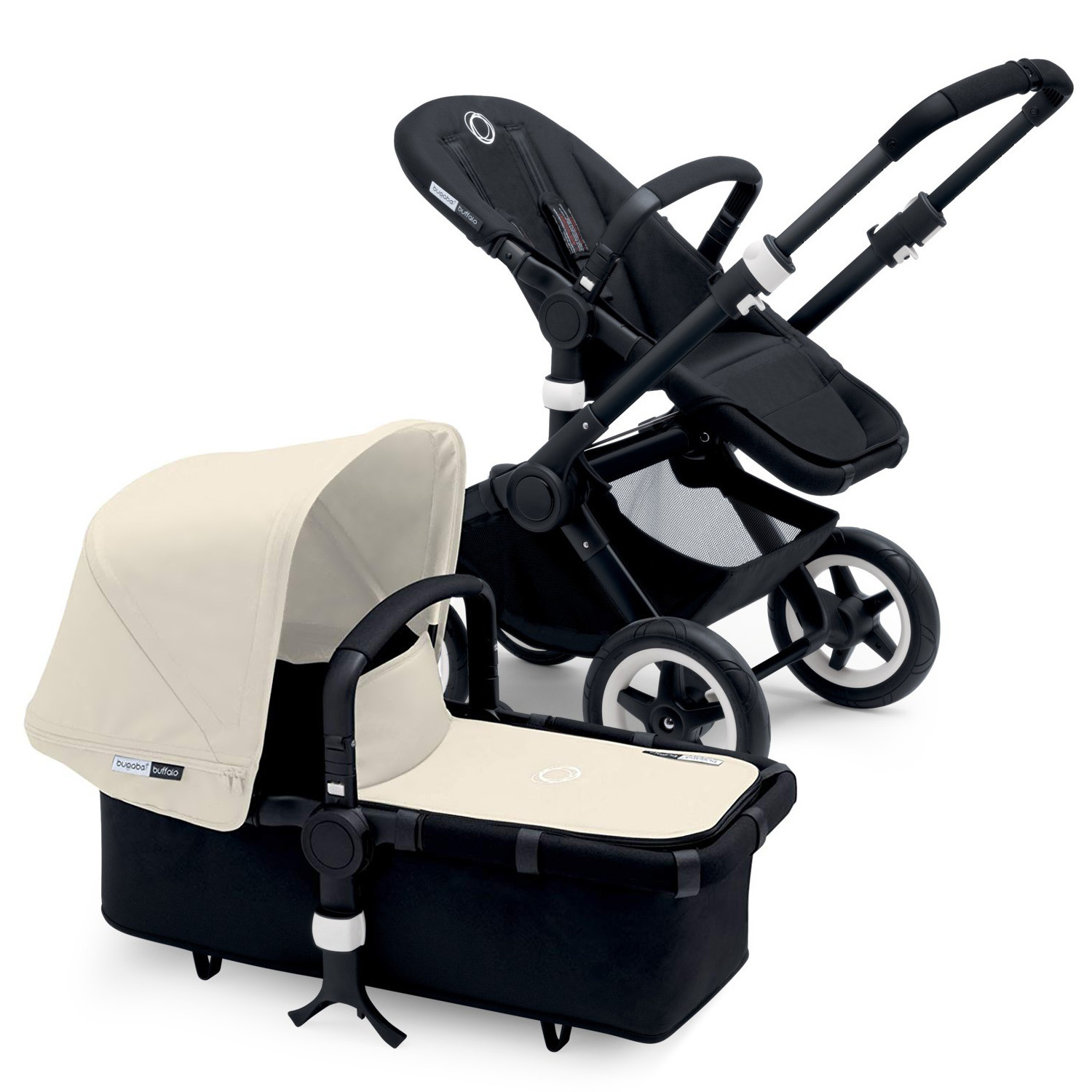 Коляска 2в1 Bugaboo Buffalo Black Black off White - фото 1