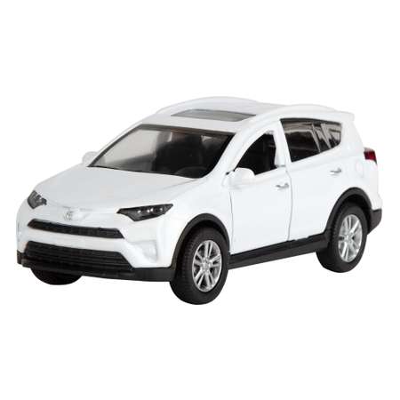 Машинка AUTOGRAND Toyota RAV 4 белая металлическая с инерционным механизмом 12 см