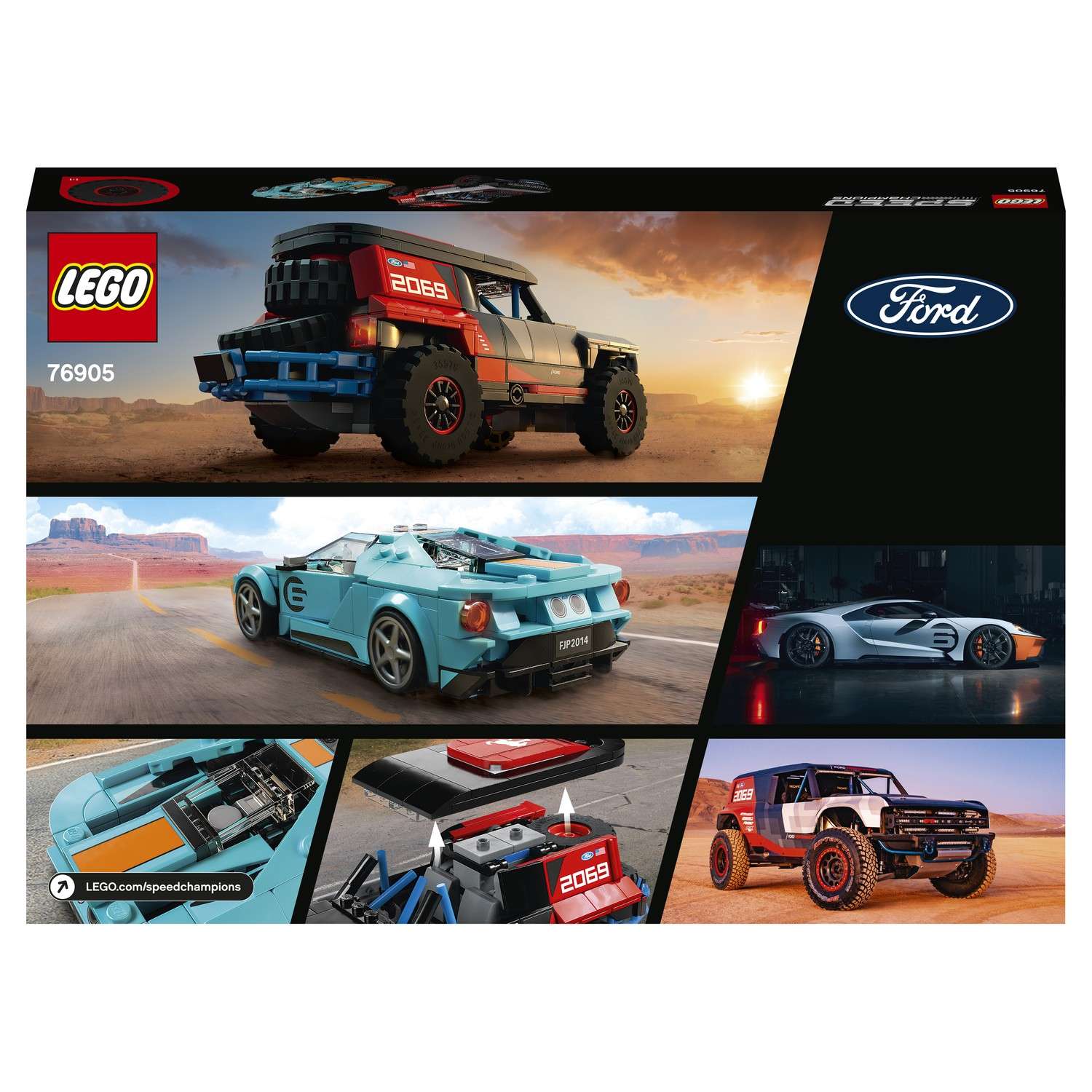 Конструктор LEGO Speed Champions Ford GT Heritage Edition and Bronco R 76905 - фото 3