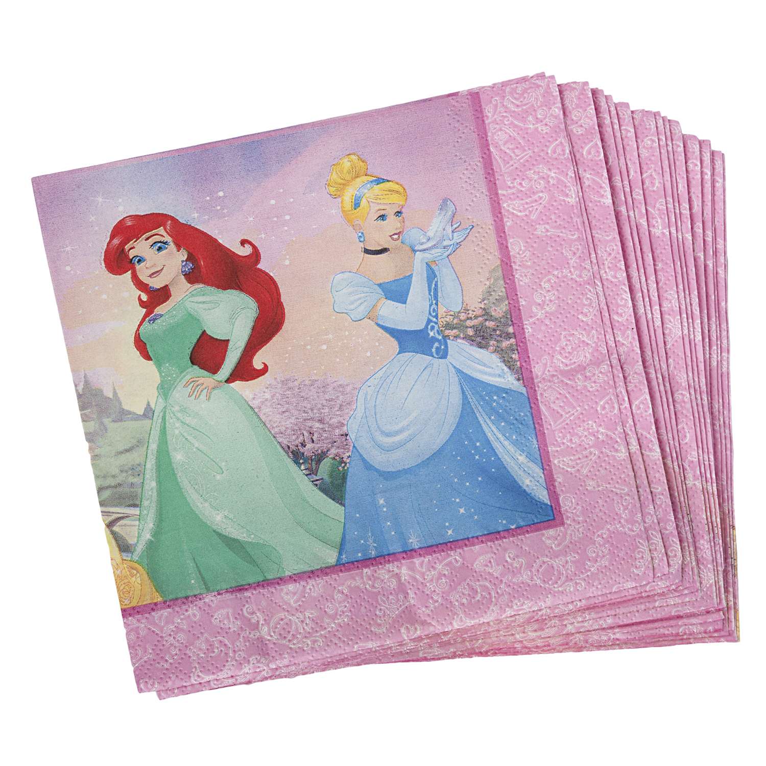 Бумажные салфетки Princess Heartstrong двухслойные 33x33 см 20 шт - фото 1