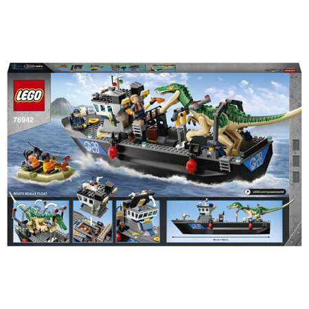 Конструктор LEGO Jurassic World Побег барионикса на катере 76942