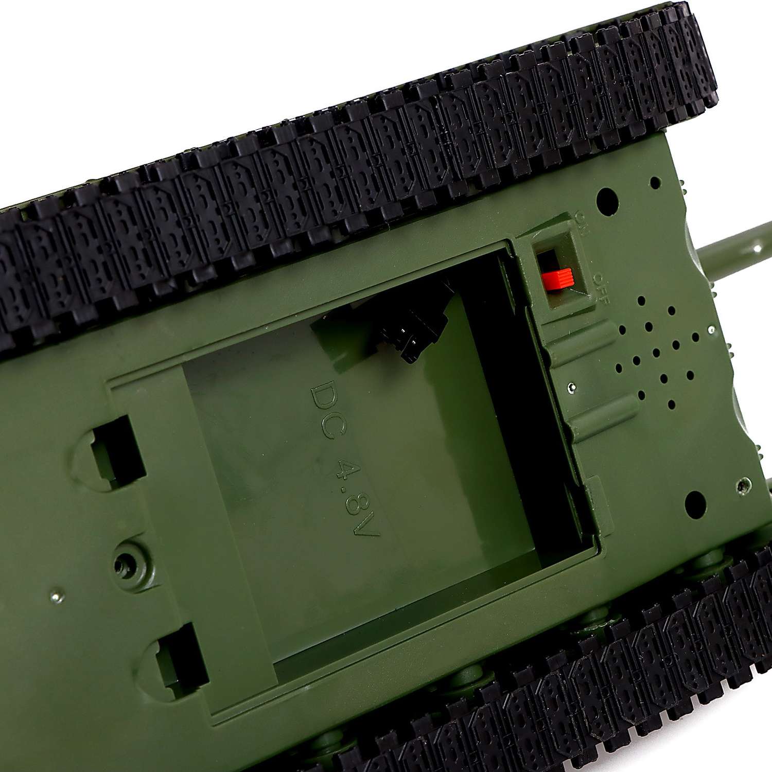 Танк Автоград радиоуправляемый Т34 работает от аккумулятора свет и звук цвет зелёный - фото 5