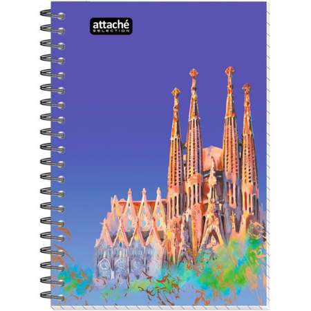 Бизнес-тетрадь Attache Selection Travel Spain А6 80 листов клетка гребень 5 шт