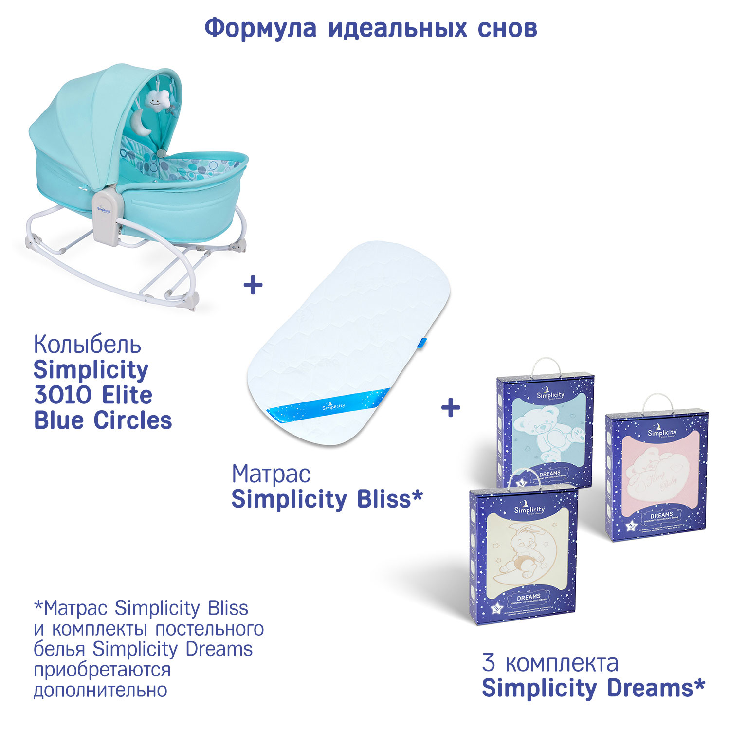 Колыбель SIMPLICITY 3010 Elite Blue Circles SIM_3010E_115 - фото 16