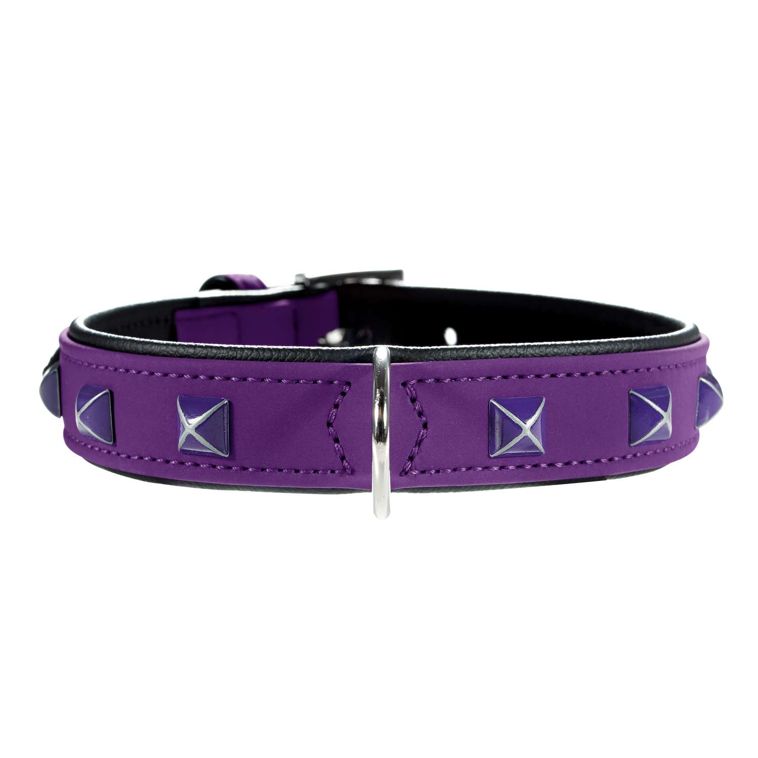 Ошейник для собак Hunter Softie Pyramide Фиолетовый-Черный - фото 1