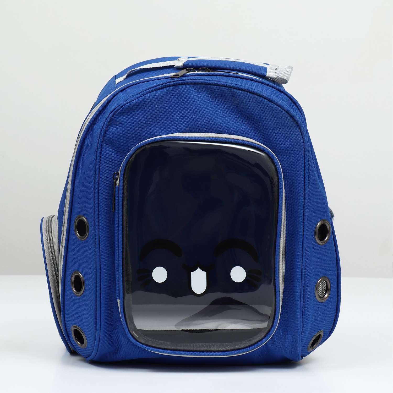 Рюкзак для переноски Пижон с окном для обзора синий - фото 2