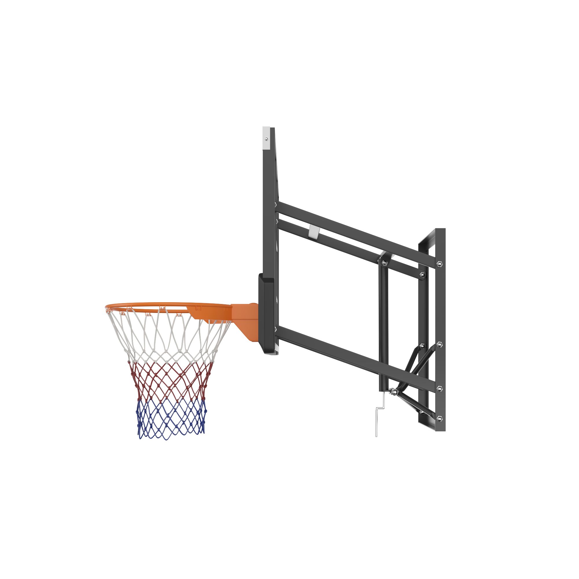 Баскетбольный щит UNIX line из поликарбоната в стальной раме B-Backboard-PC размер щита диаметр кольца R45 - фото 12