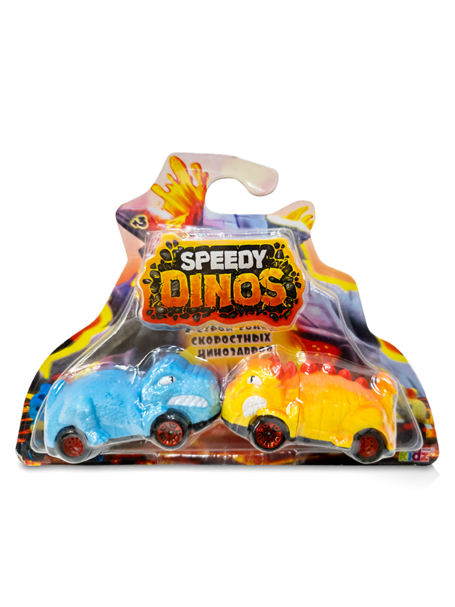 Игровой набор Speedy Dinos скоростные динозавры фрикционный желтый K02SPD002-1 - фото 3