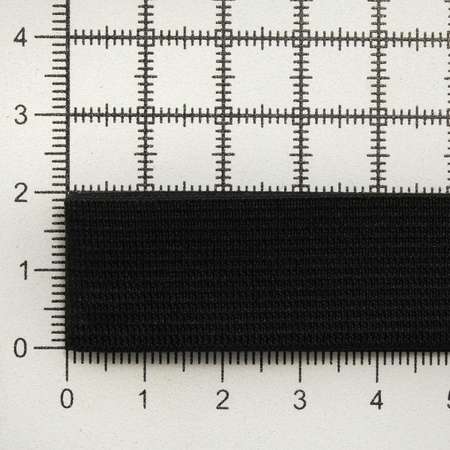 Лента Айрис тканая эластичная отделочная для шитья одежды 20 мм 20 м черная