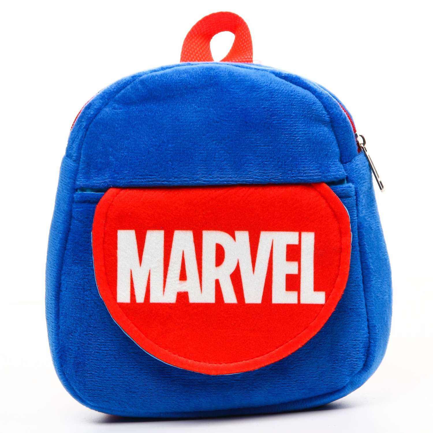 Рюкзак MARVEL плюшевый на молнии с карманом 19х22 см Мстители - фото 4