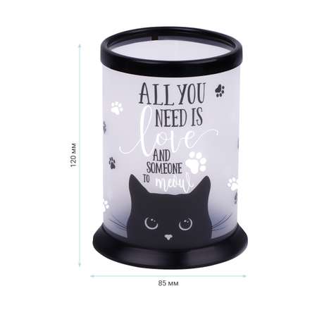 Подставка-стакан Meshu Black Cat пластиковая прозрачная