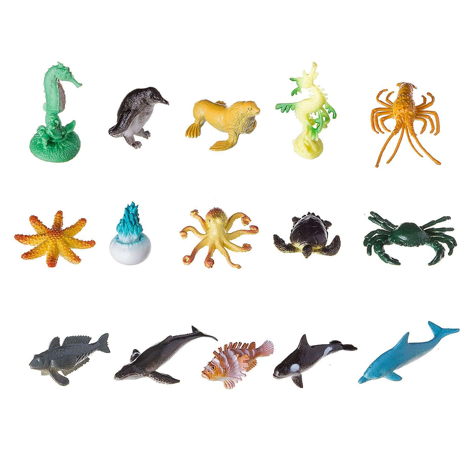 Набор животных BONDIBON Обитатели океан 15 штук 2.5 дюйма серия Ребятам о Зверятах - фото 2