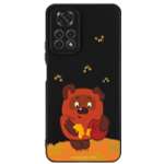 Силиконовый чехол Mcover для смартфона Xiaomi Redmi Note 11 Союзмультфильм Медвежонок и мед