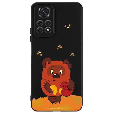 Силиконовый чехол Mcover для смартфона Xiaomi Redmi Note 11 Союзмультфильм Медвежонок и мед