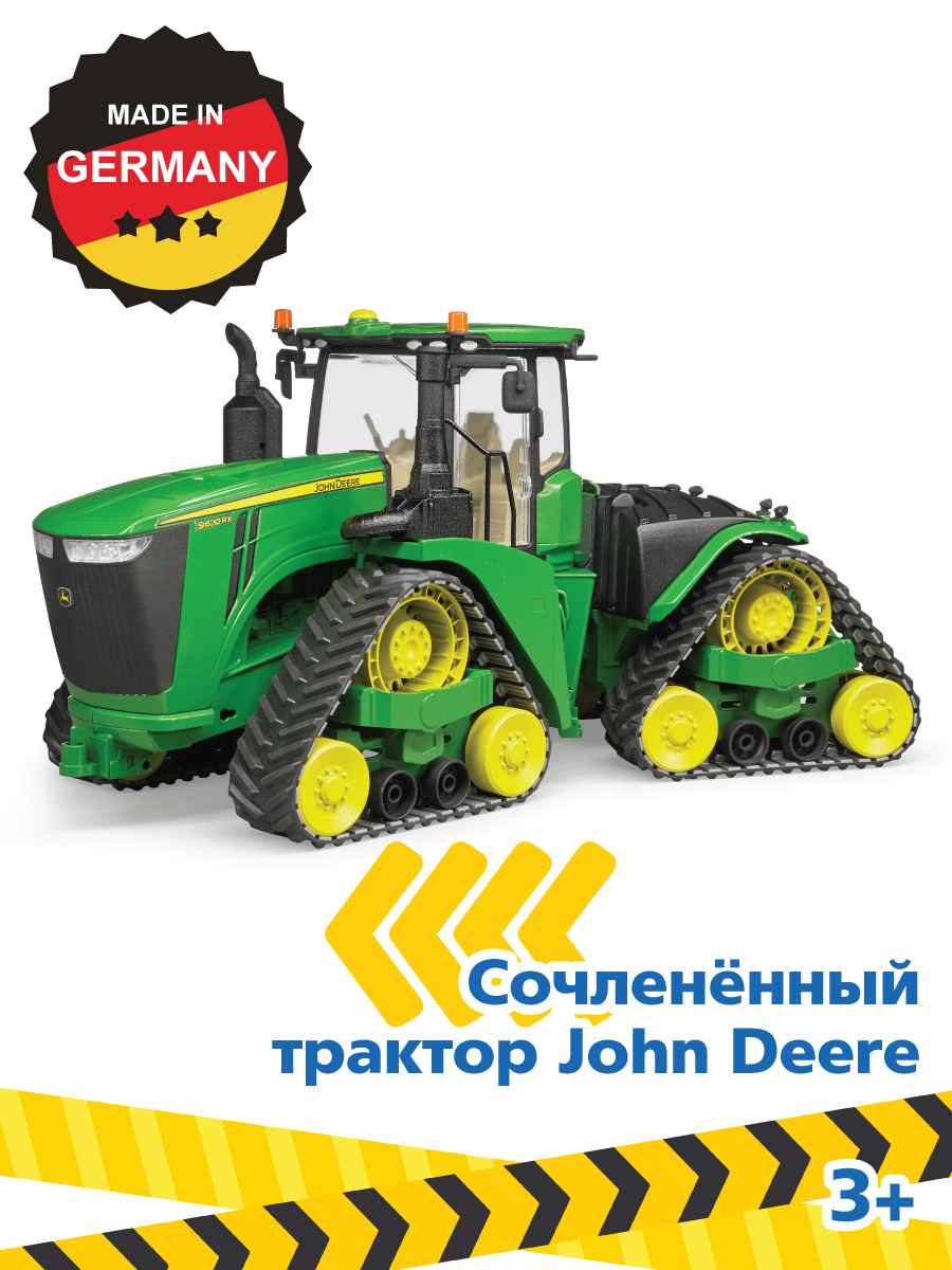 Трактор Bruder John Deere 9620RX гусеничный 04-055