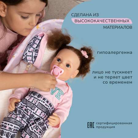 Кукла Реборн QA BABY Кристина девочка большая пупс набор игрушки для девочки 55 см