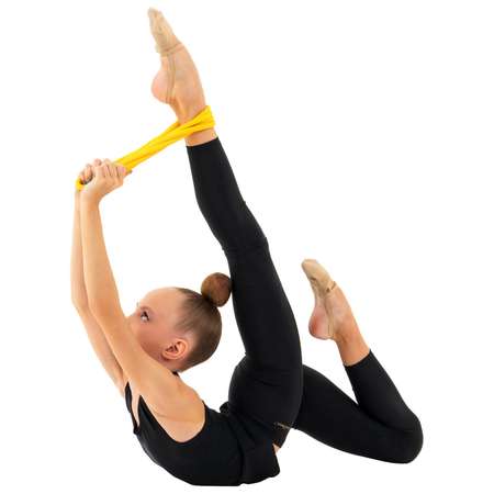 Скакалка Grace Dance гимнастическая утяжелённая. 3 м. 180 г. цвет жёлтый