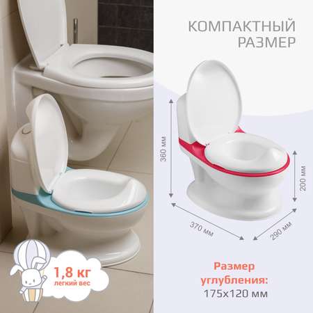 Горшок унитаз детский KidWick музыкальный Hippo красный