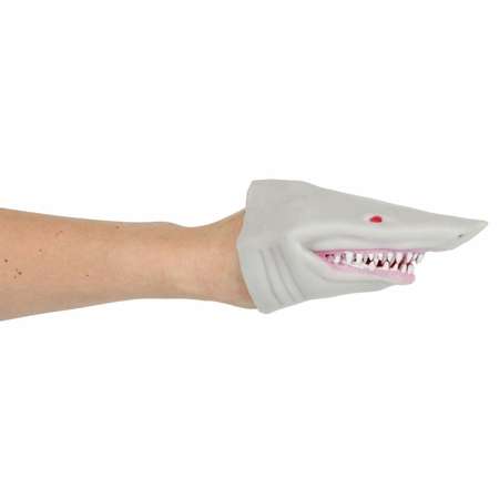 Игрушка-перчатка 1TOY Зверуки большие на руку Акула серая