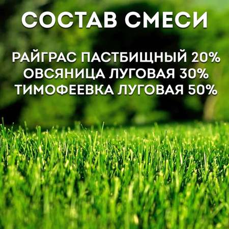 Семена газона Зеленый уголок травосмесь Садово-парковая 20кг