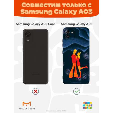 Силиконовый чехол Mcover для смартфона Samsung Galaxy A03 Союзмультфильм Трубадур и Принцесса