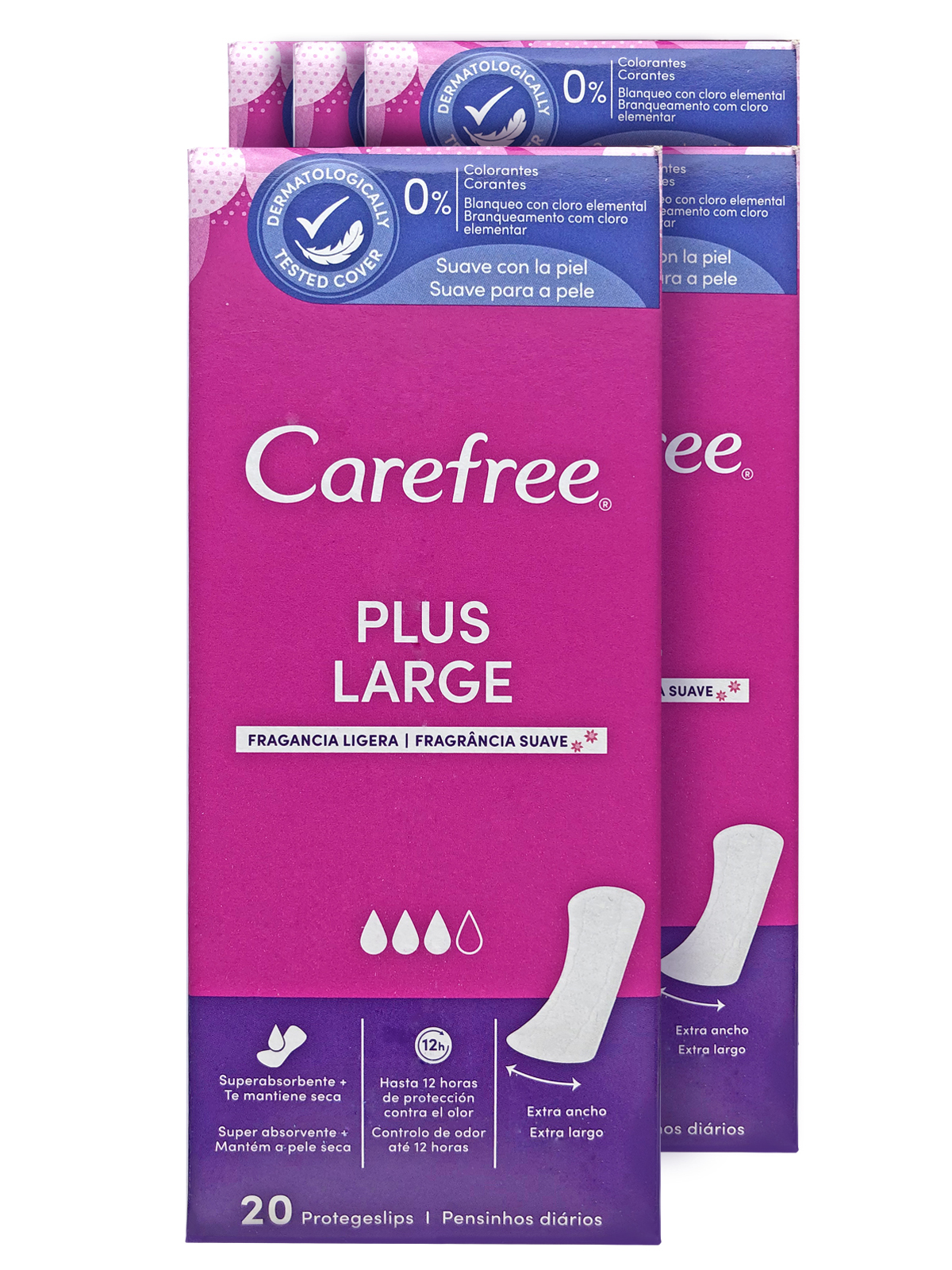 Прокладки гигиенические Carefree ежедневные 20 шт х 5 упаковок Plus large - фото 1