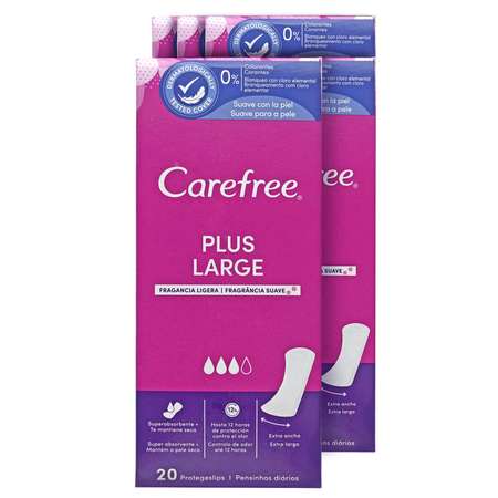 Прокладки гигиенические Carefree ежедневные 20 шт х 5 упаковок Plus large