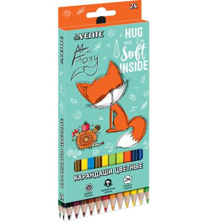 Набор цветных карандашей deVENTE Foxy 24 цвета в картонной коробке