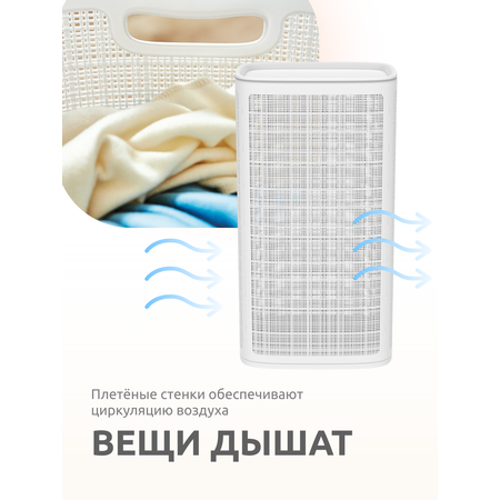 Корзина Альт-Пласт для белья пластиковая с крышкой 100 л