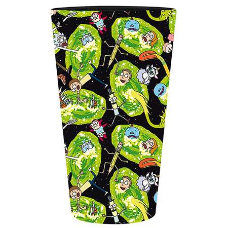 Бокал ABYStyle стеклянный Rick and Morty Portals 400ml ABYVER131