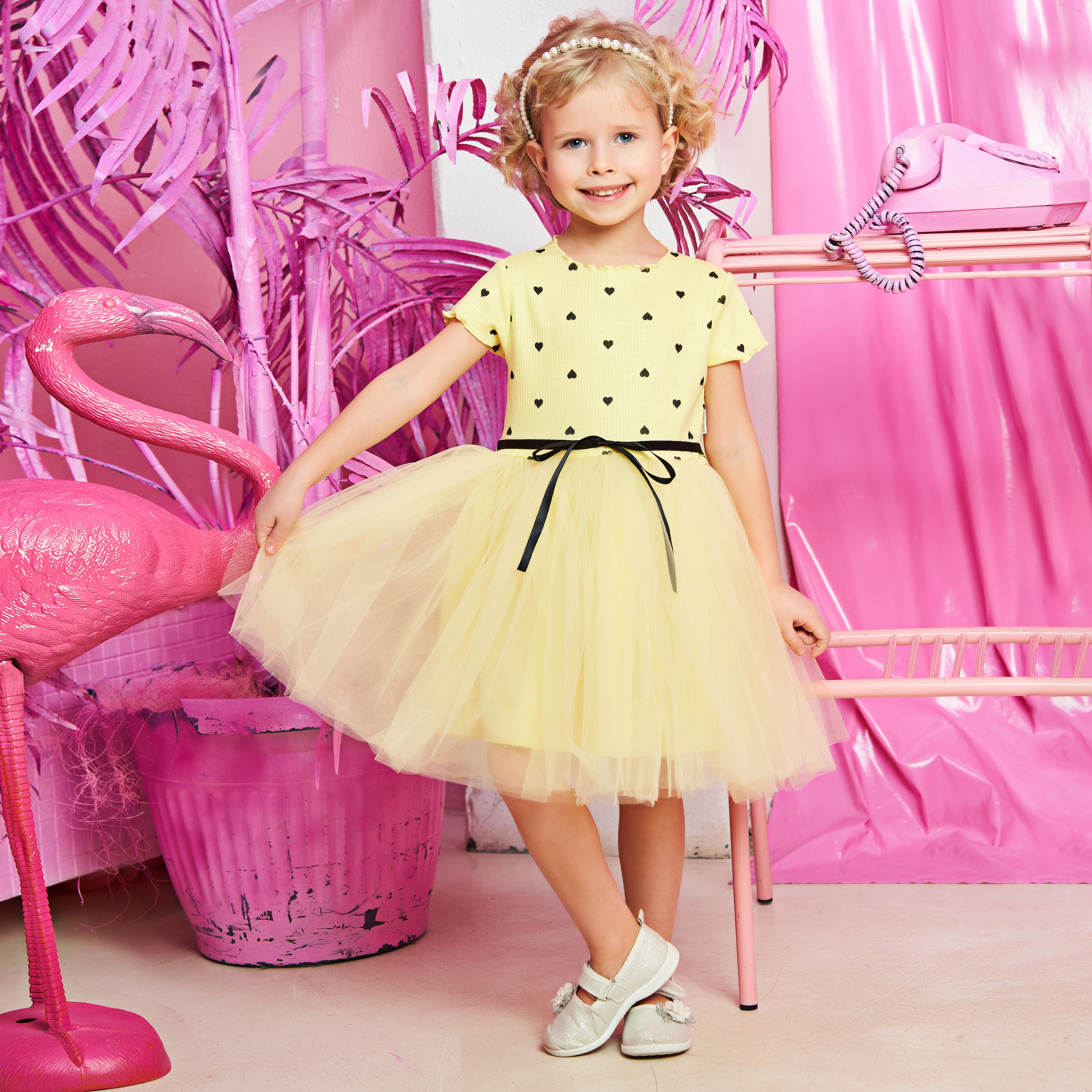 Платье Mil Art kids 1902201521DRESS-YELLOW - фото 1