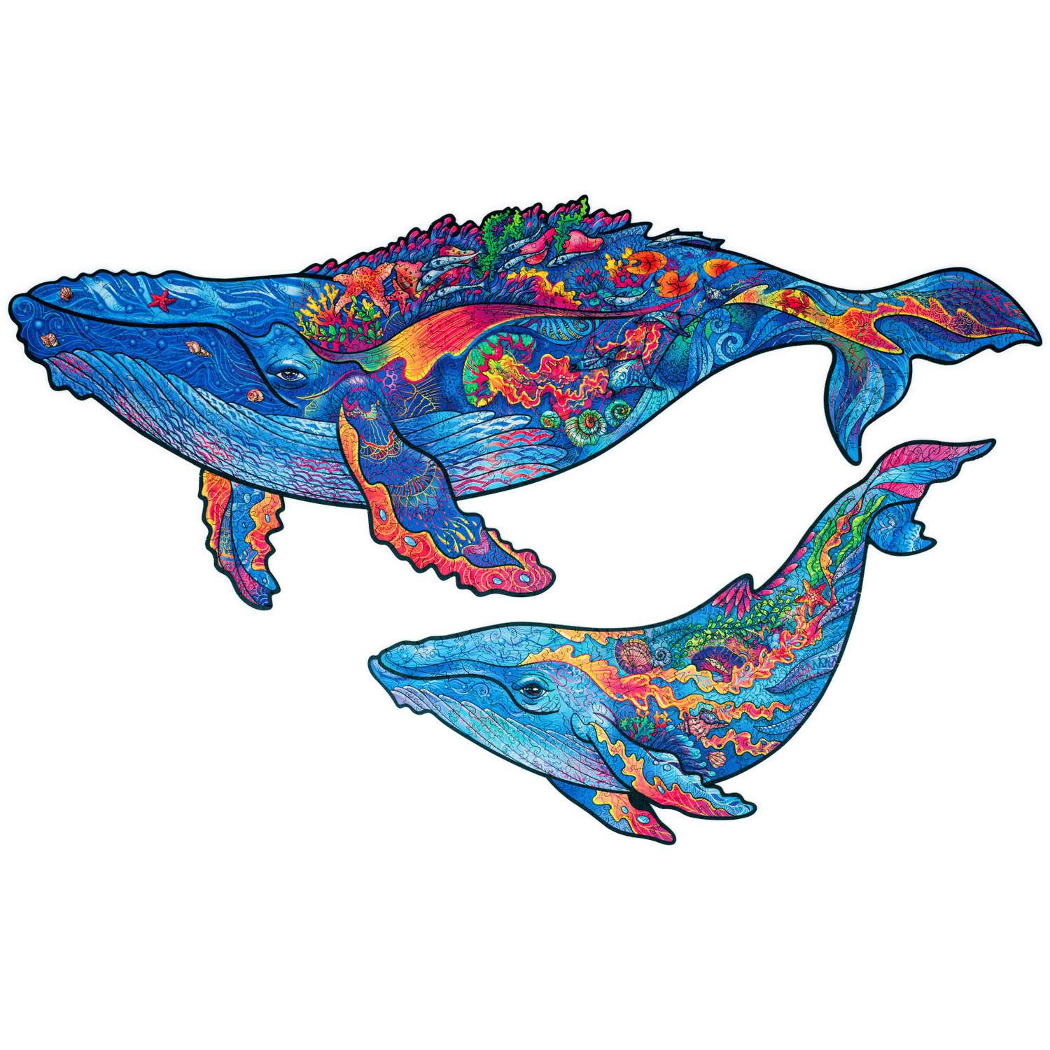 Пазл деревянный UNIDRAGON Млечные киты размер 52x82 см 700 деталей - фото 1