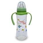 Бутылочка для кормления Baby Land 240мл с силиконовой соской Air System зеленый