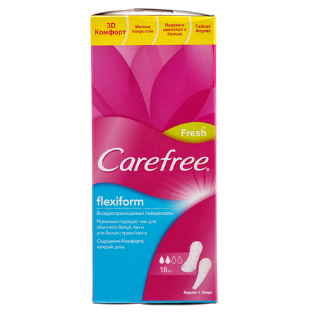 Ежедневные прокладки Carefree FlexiForm Fresh 18 шт